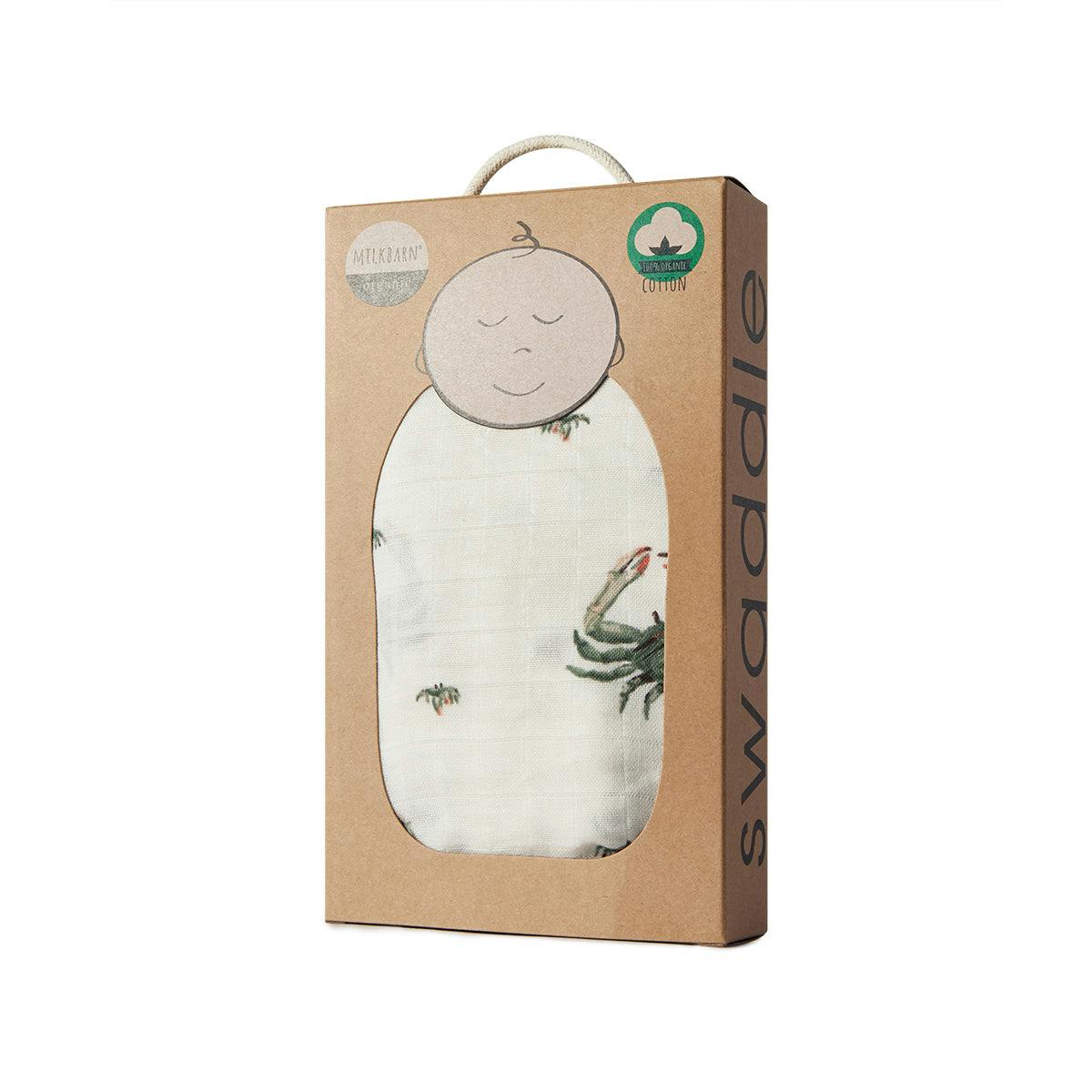 Coastal Bamboo Muslin Swaddle Blanket