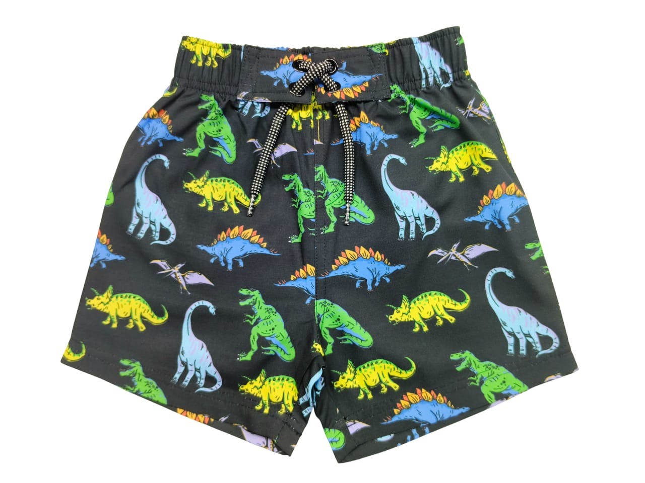 Baby Swim Board Shorts - Neon Dinos
