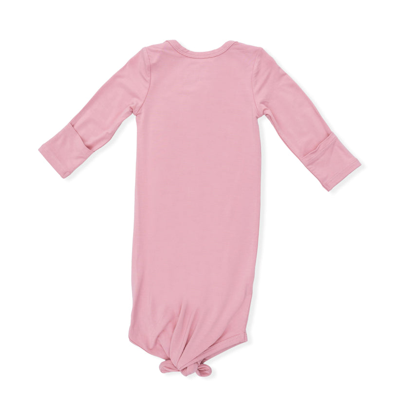 Solid Rose Elegance - Knotted Gown and Headband