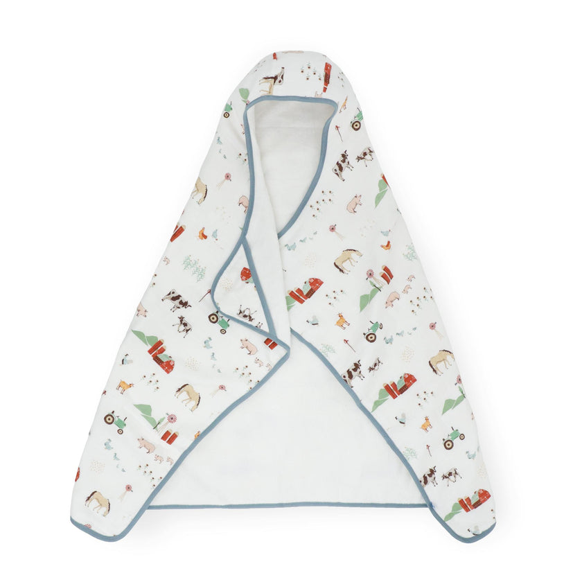 Toddler Hooded Towel - Farmyard