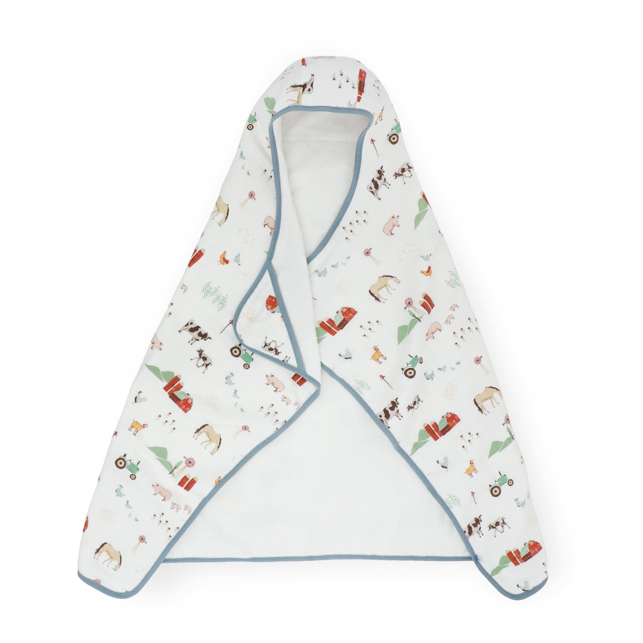 Toddler Hooded Towel - Farmyard
