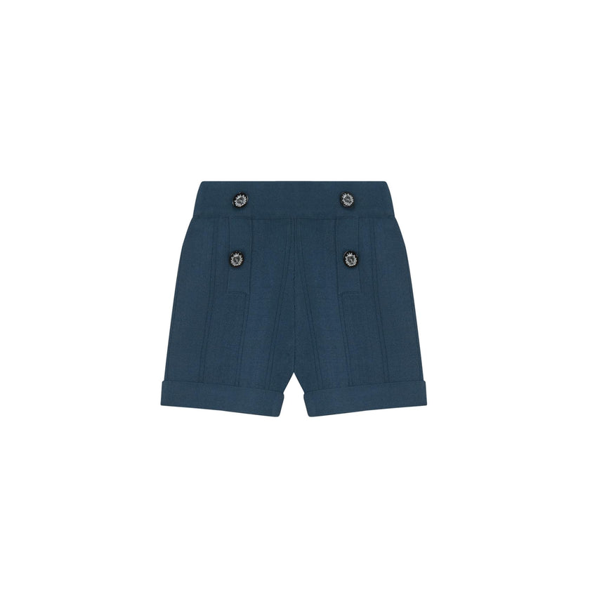 Anchor Embroidered Knit Shorts