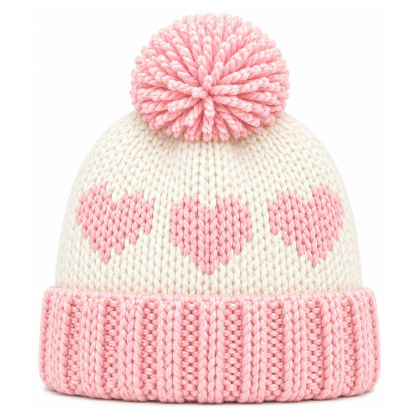 Hearts Bobble Hat