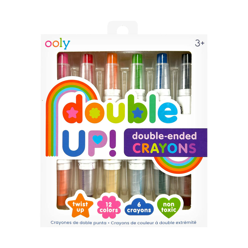 Double Up! Double-Ended Crayons - 12 Colors - Set of 6