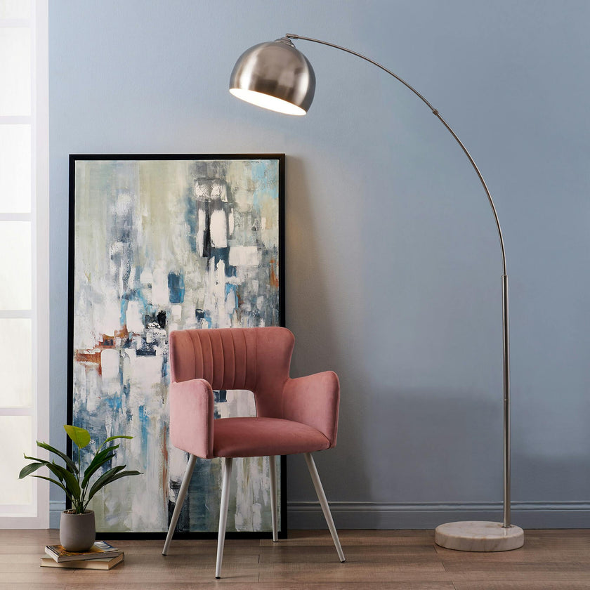 Arquer Arc 68.1" Metal Floor Lamp with Bell Shade