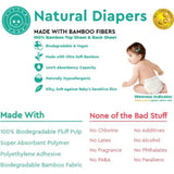 Bamboo Diapers (36 Count), Color-Clear