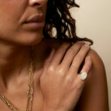 Dotted 7 Diamond Band Ring