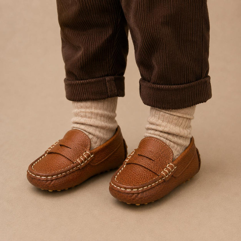 Toddler Lakke Driver Loafer | Tan Leather