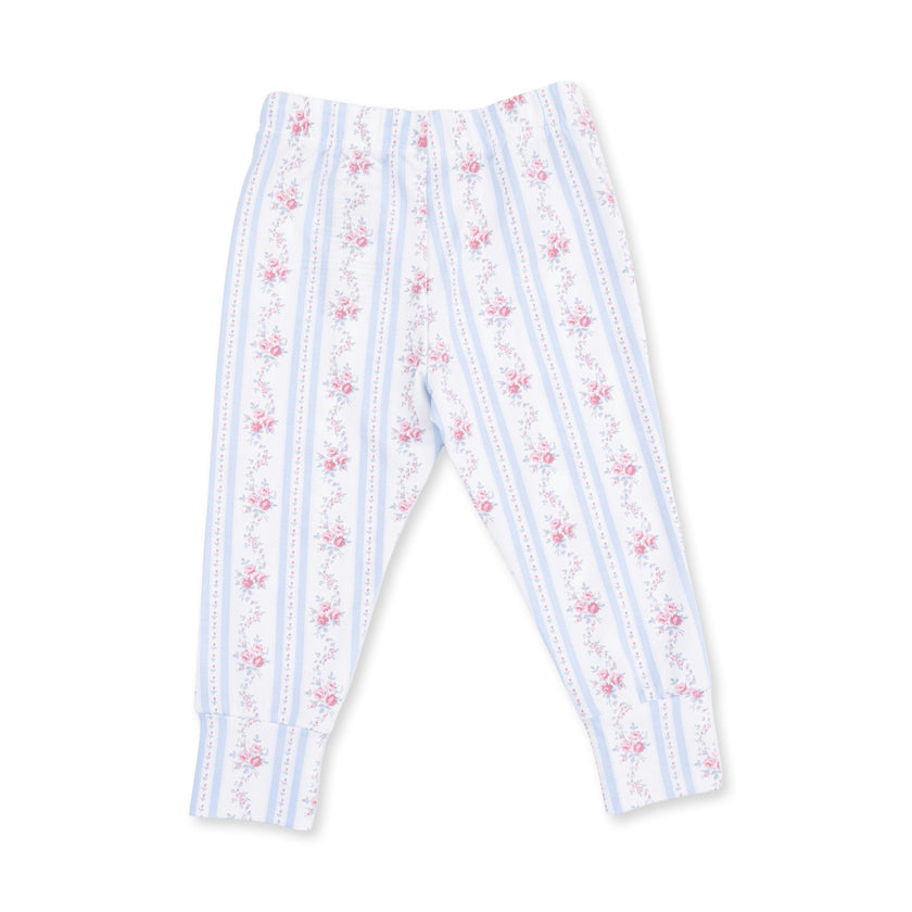 Anna Floral Stripe - Short Sleeve Loungewear Set