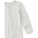 Footed Baby Romper, Grey