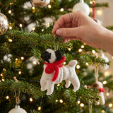 Pug Dog Hand Knit Christmas Ornament