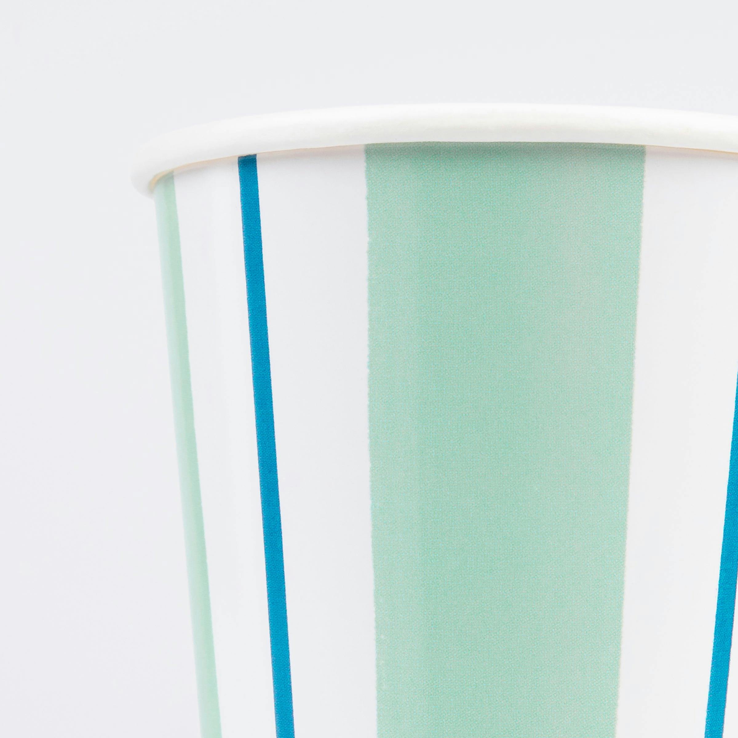 Preppy Stripe Cups
