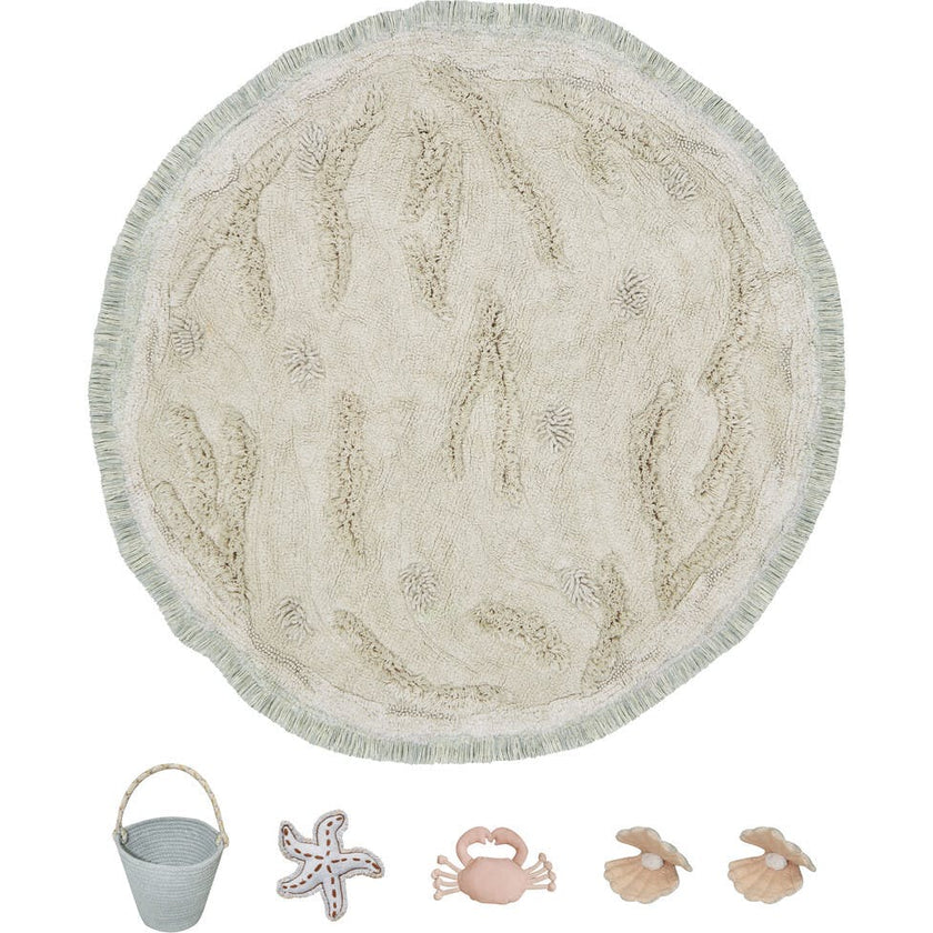 Island Washable Round Play Rug