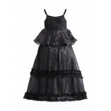 Black Calista Ruffle Skirt Set