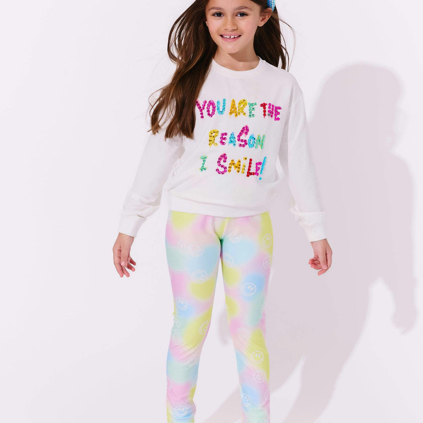 Women’s White You are The Reason I Smile Sweatshirt