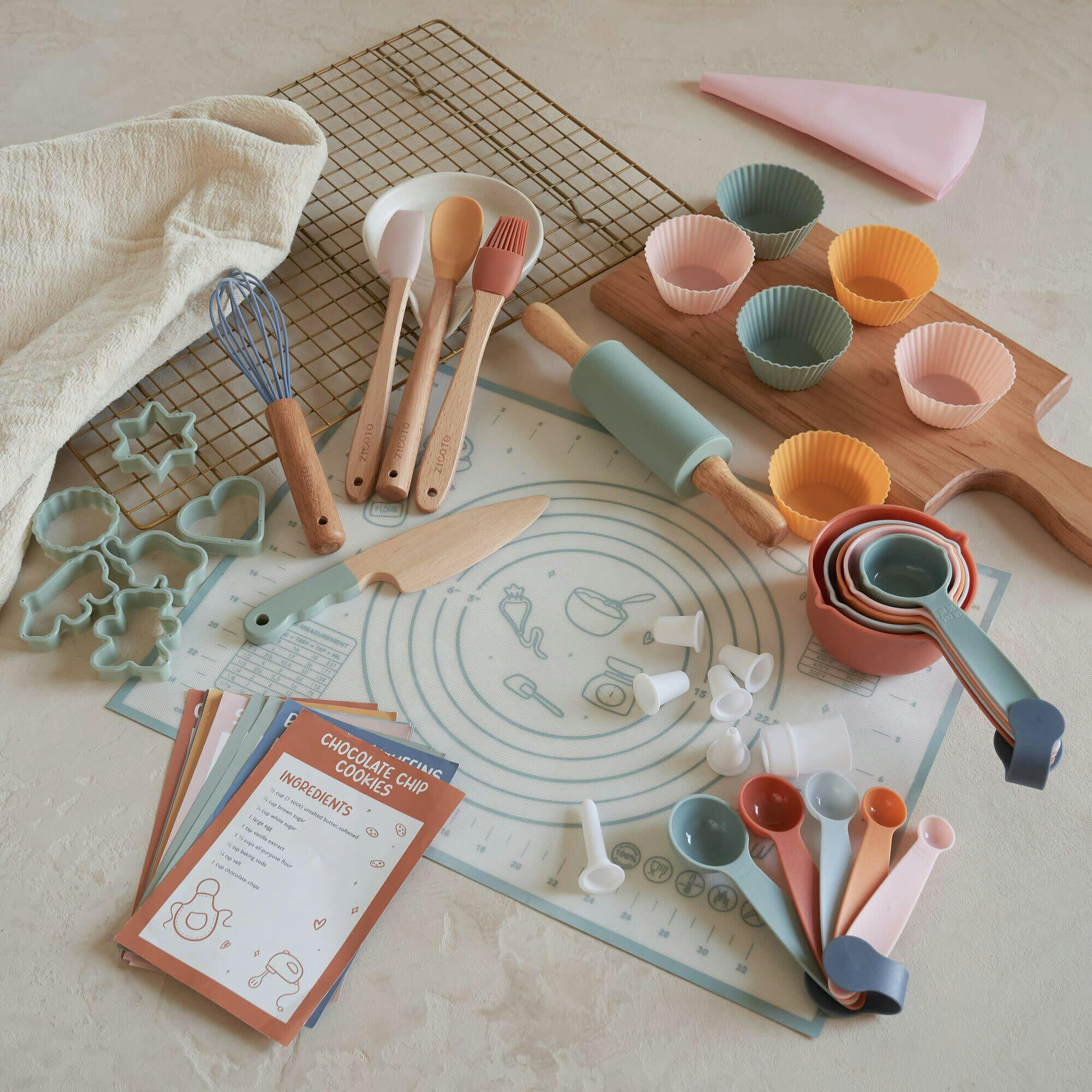 Kid Safe Cooking Tools - Kids Baking Set Gift for Girls