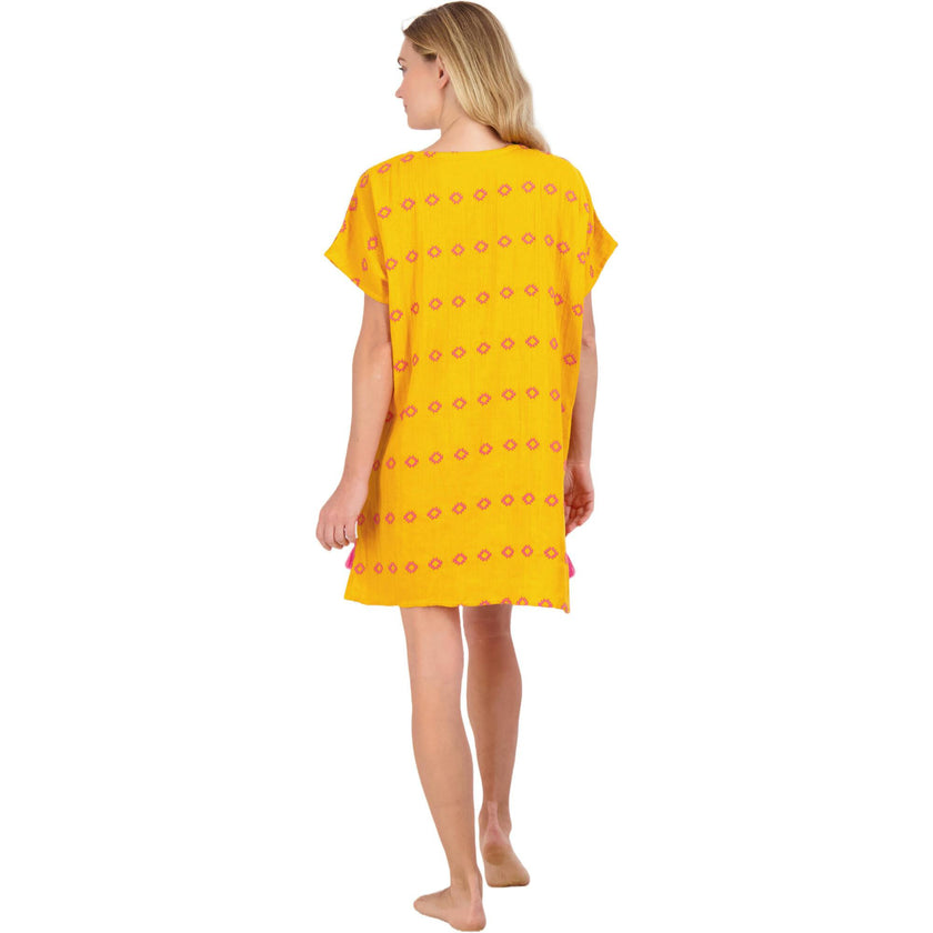 Women's Capucine Mini Caftan Embroidered Dress