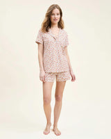 Women's Pima Short Sleeve Short Set in Pumpkin Patch