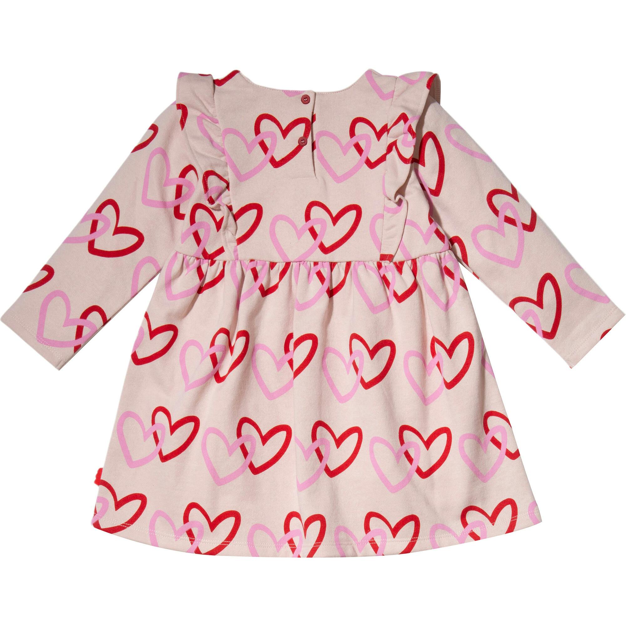 Recycled Cotton Hearts Kid Ruffle Dress