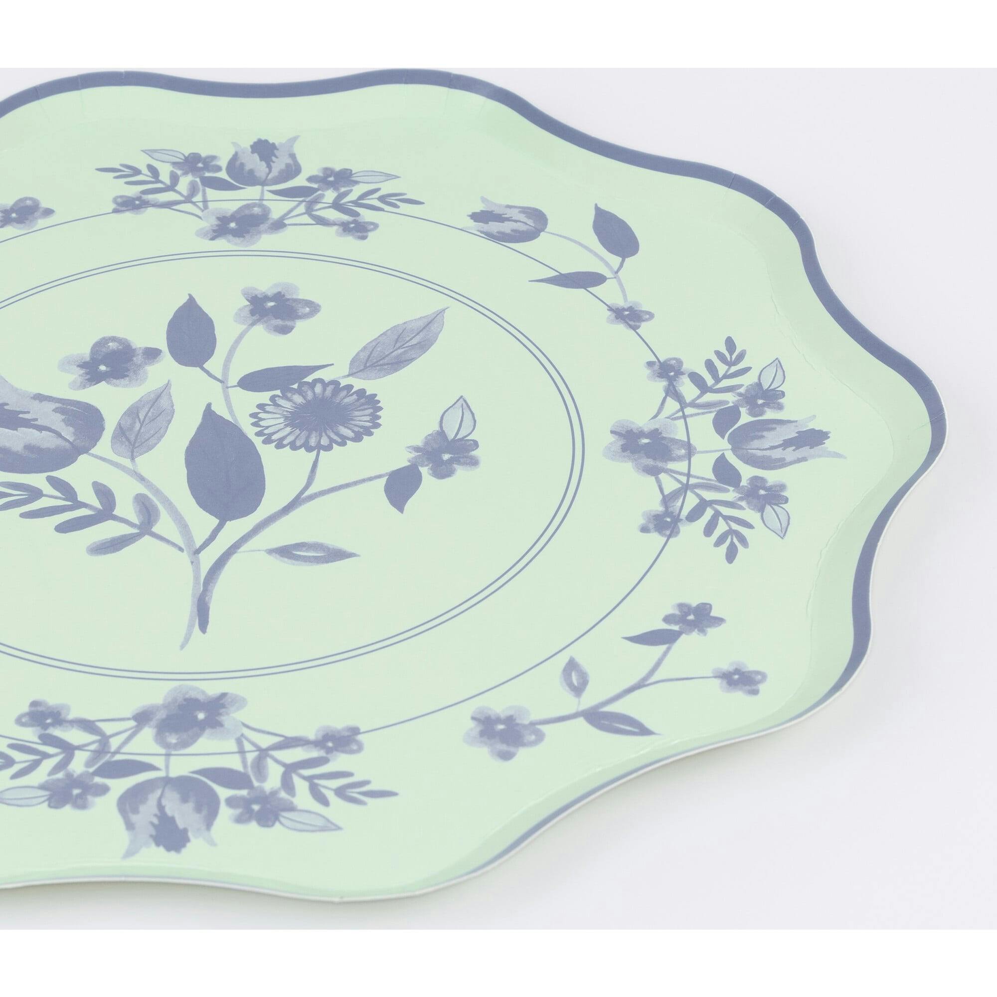 Vintage Botanical Dinner Plates