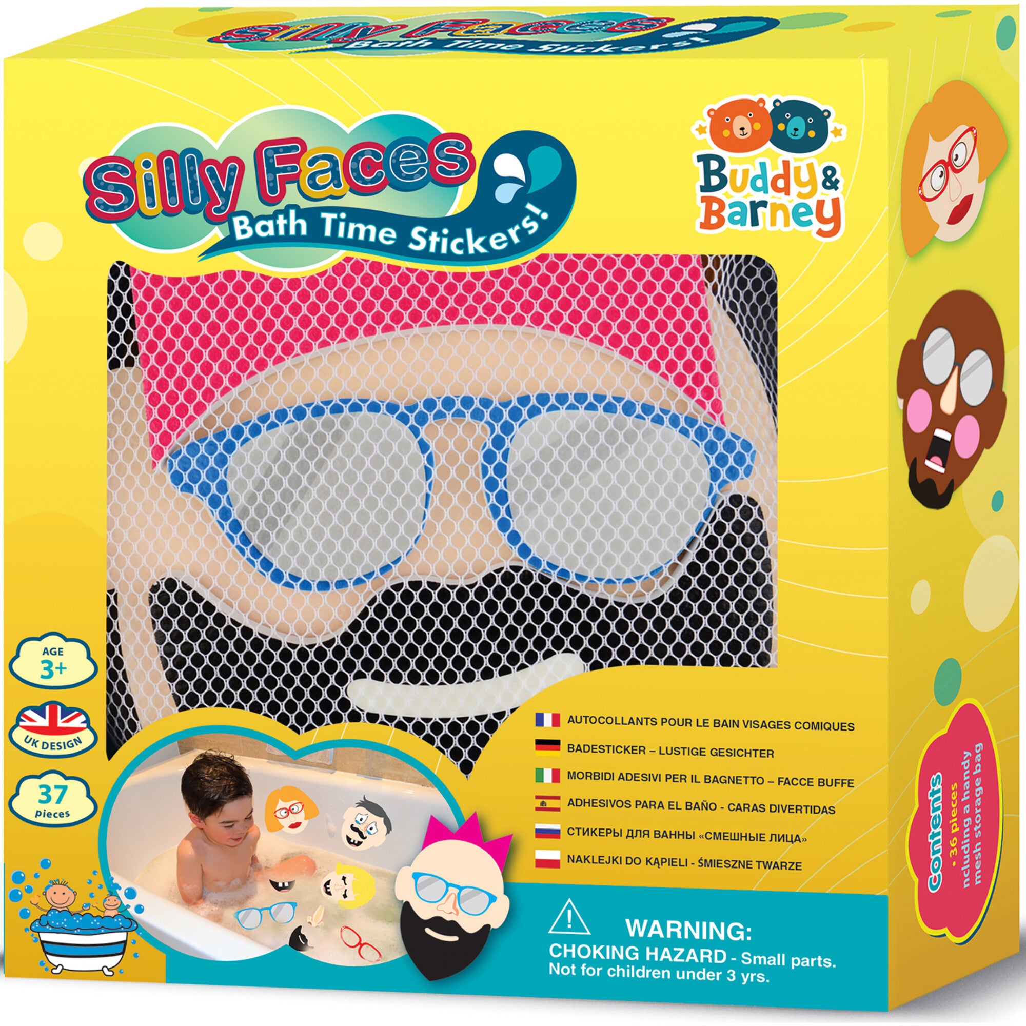 Buddy & Barney: Silly Faces Bath Time Stickers