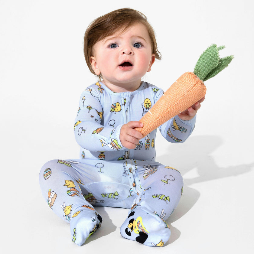 Easter Blue Bamboo Convertible Footie