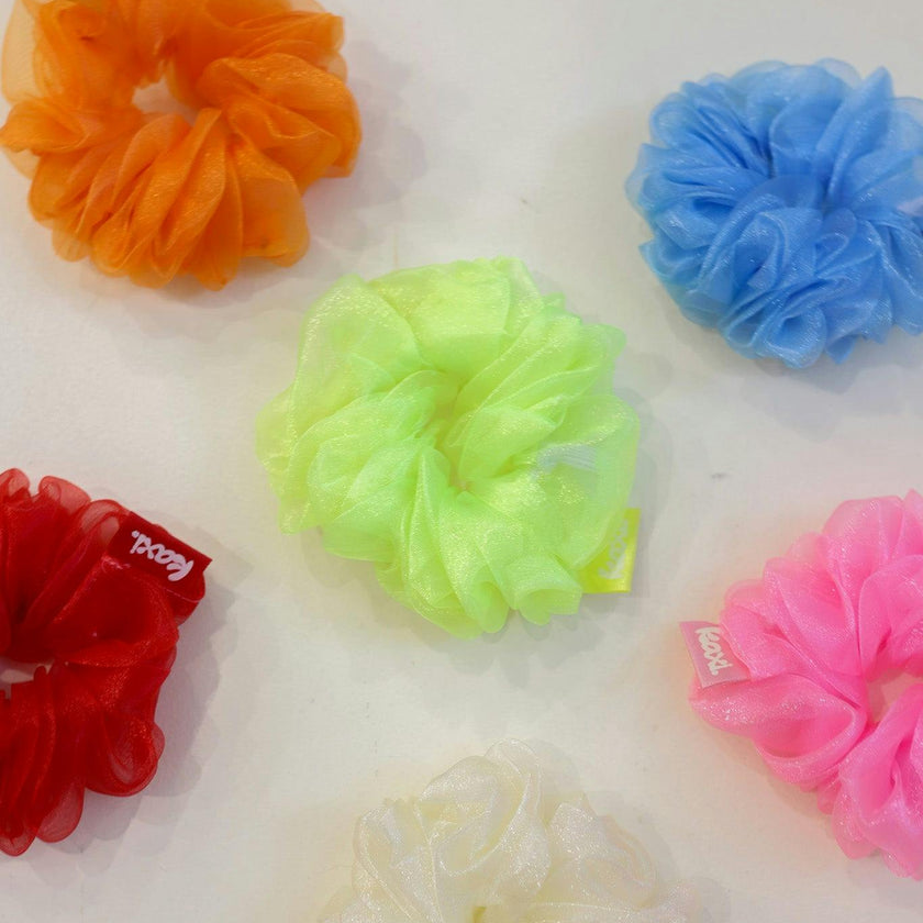 NEON MIDI ORGANZA SCRUNCHIE