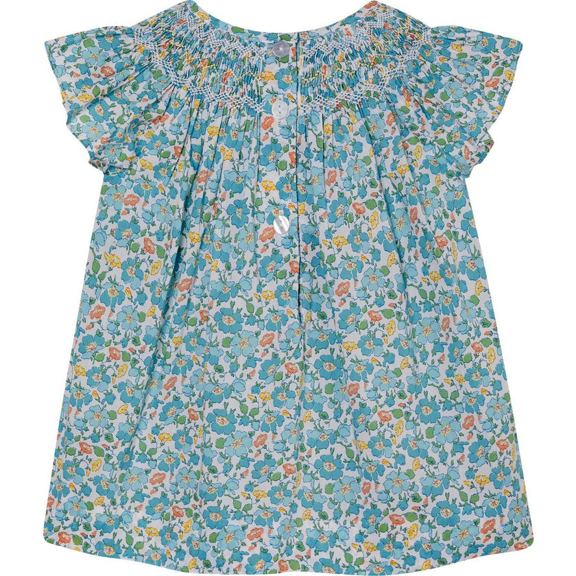 Made With Liberty Fabric Smocked Girls Blouse Soleil