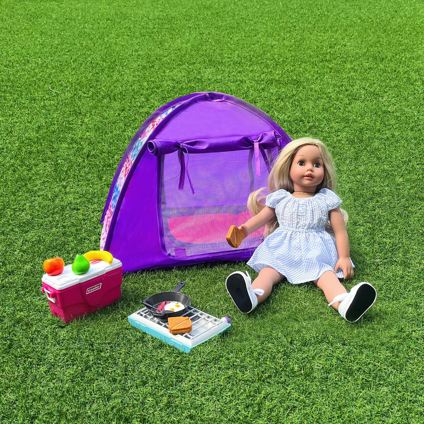 Sophia's Camping Tent and Sleeping Bag Playset for 18' Dolls, Multi