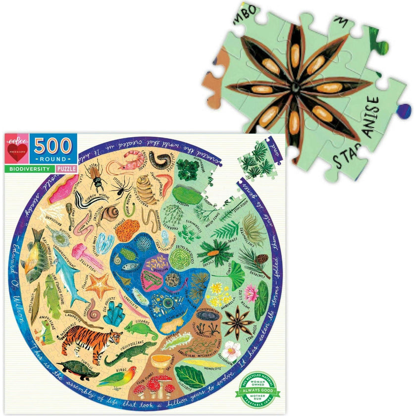 Piece and Love Biodiversity 500 Piece Jigsaw Puzzle