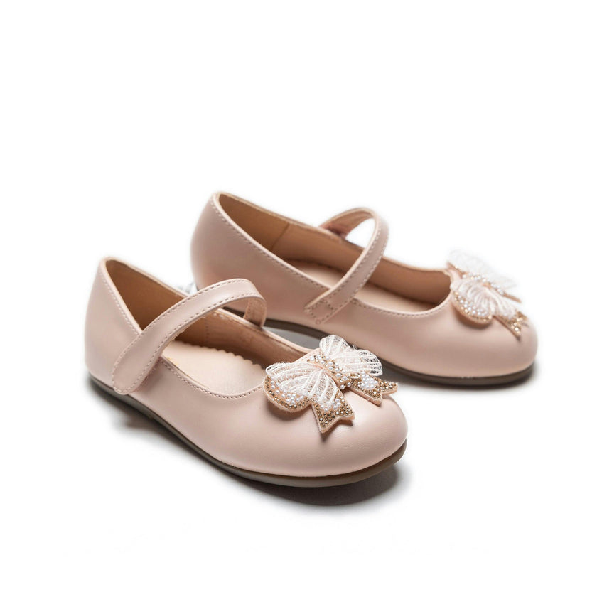 Pink Charlotte Ribbon Flats