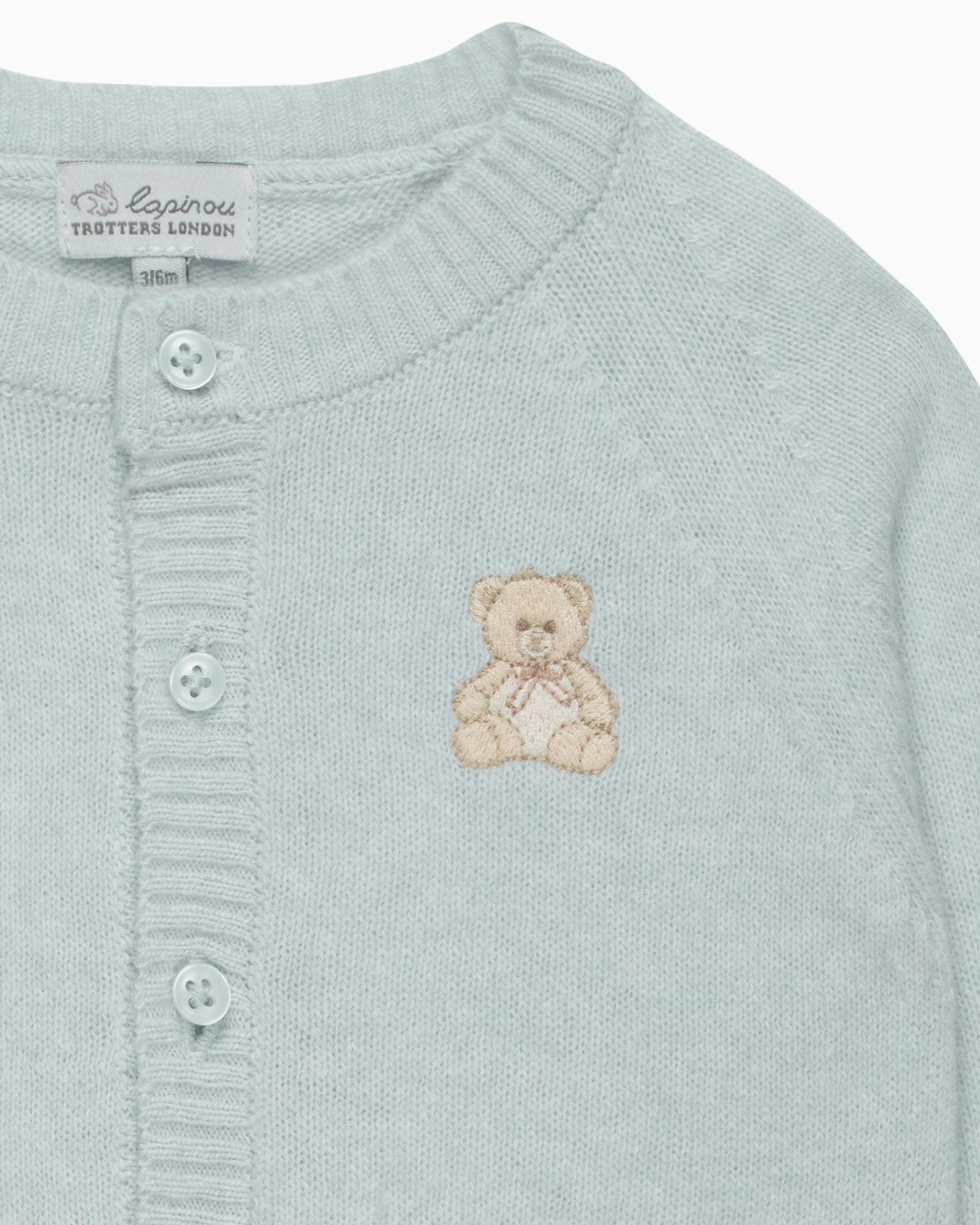 Baby Teddy Embroidered Cardigan