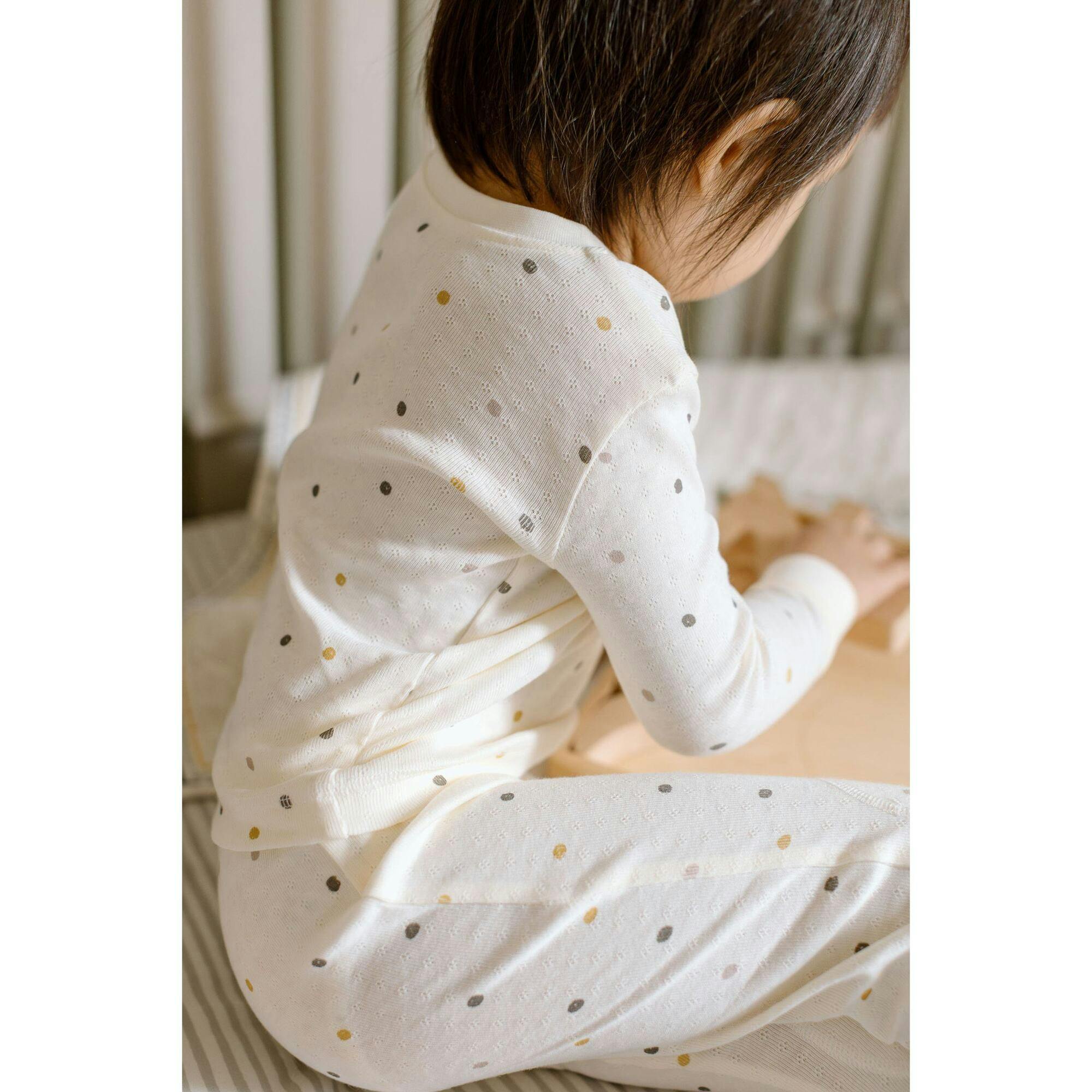 Pointelle Toddler Pajama - Polka Dotty