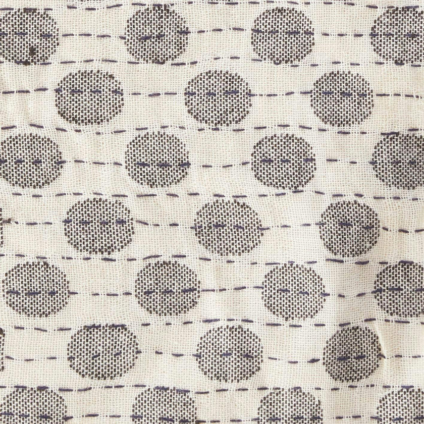 Artisan Hand Loomed Placemat - Navy Dots - 14" x 19"- Set of 4