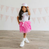 Raspberry Bow Tiered Tutu