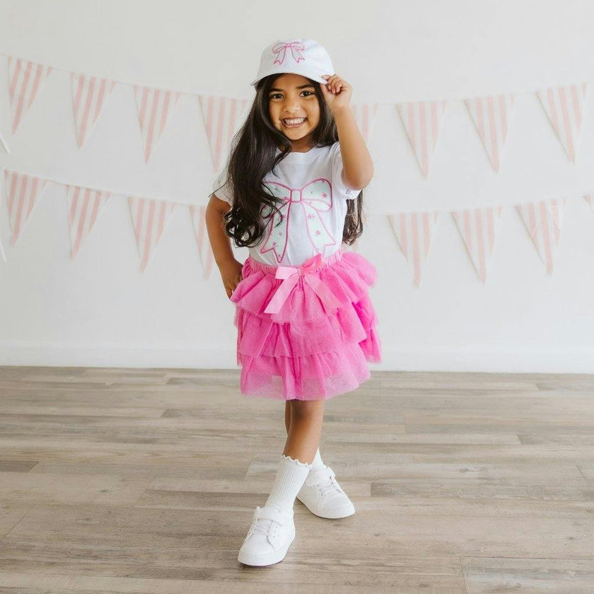 Raspberry Bow Tiered Tutu