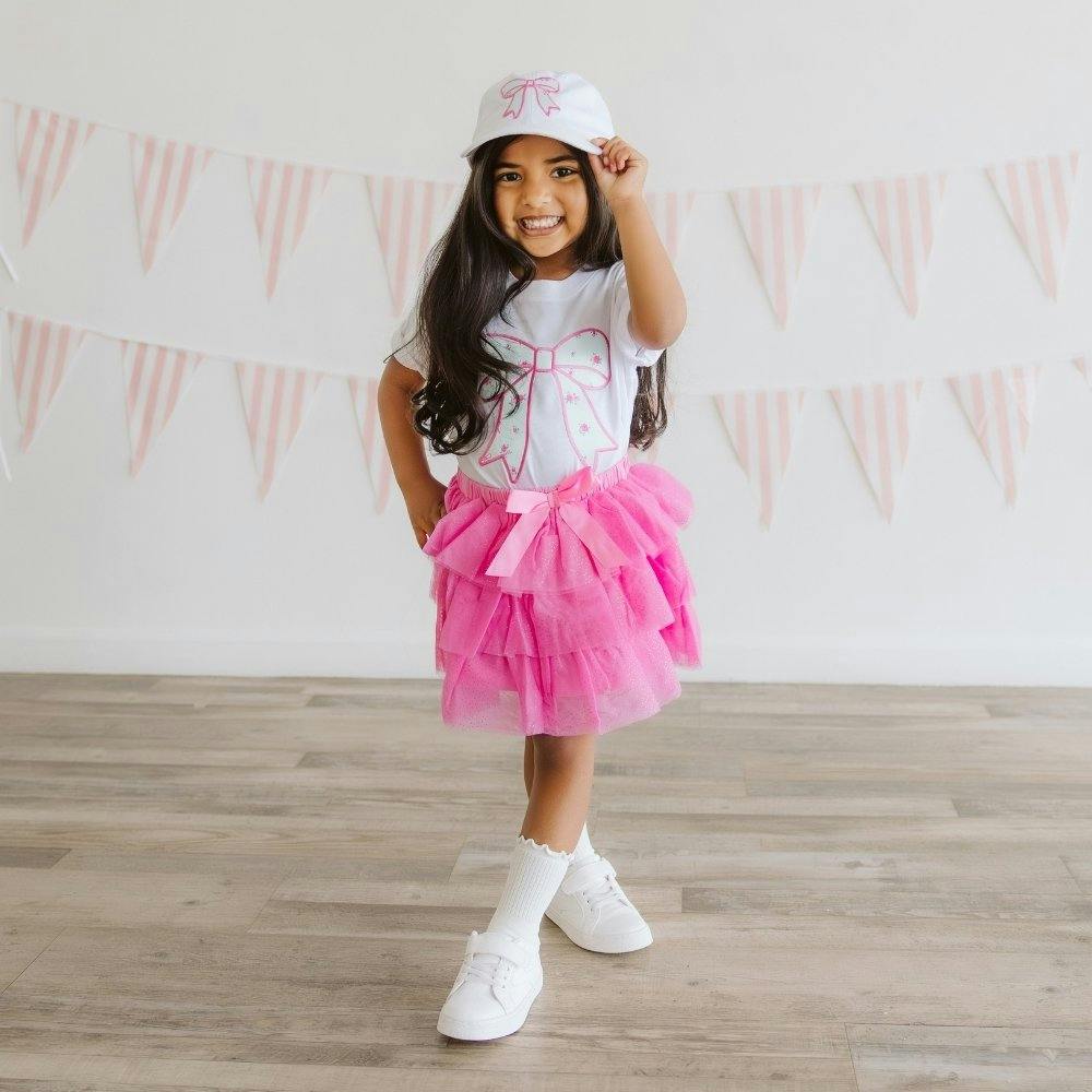Raspberry Bow Tiered Tutu