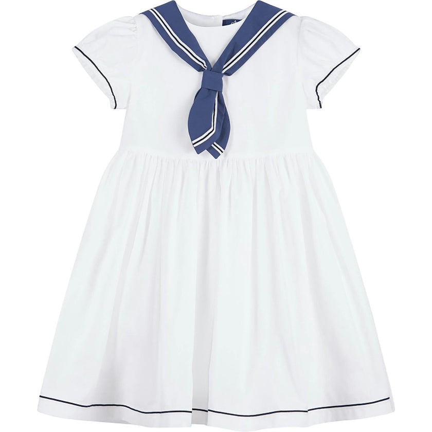 Philippa Sailor Dress in White