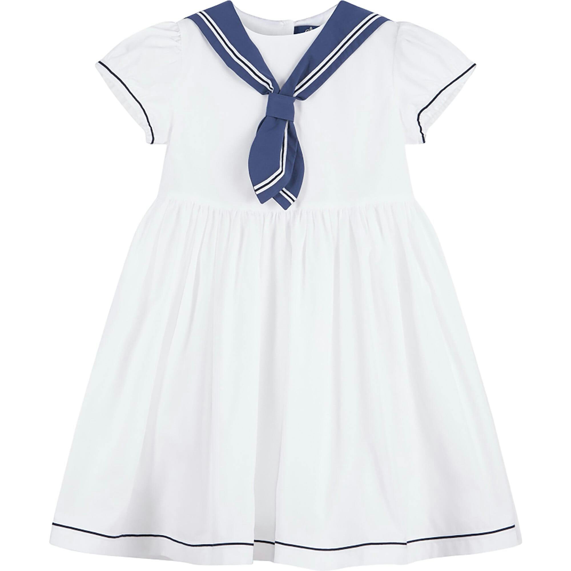 Philippa Sailor Dress in White