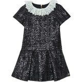 TARTINE ET CHOCOLAT SHINY DRESS - BLACK