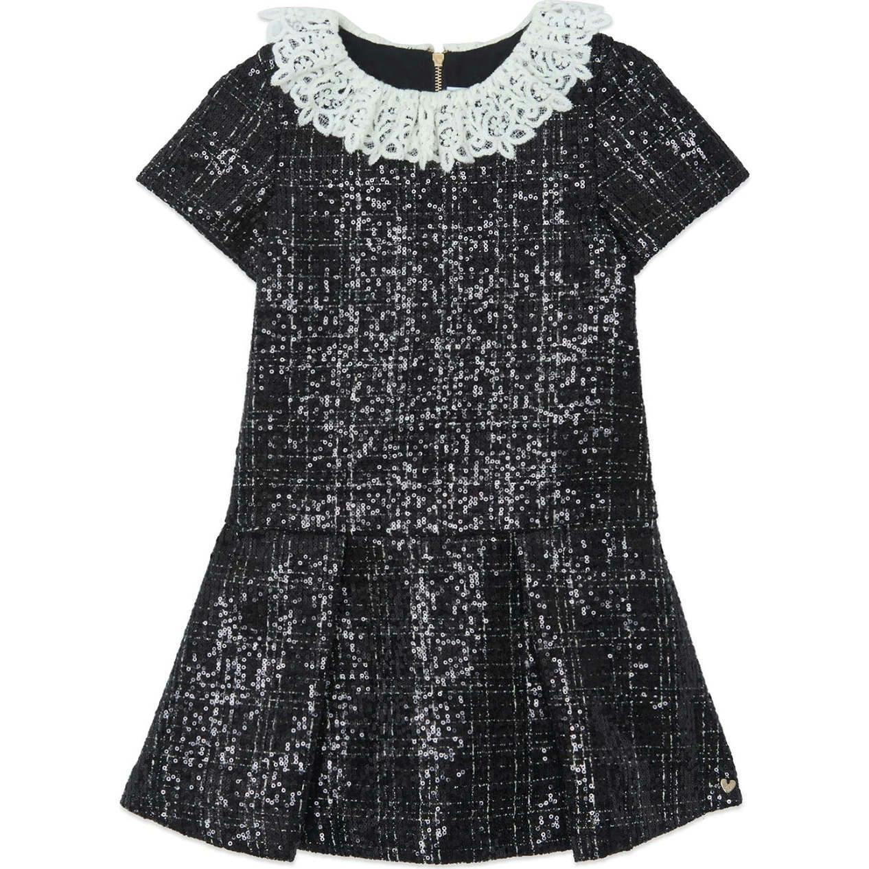 TARTINE ET CHOCOLAT SHINY DRESS - BLACK
