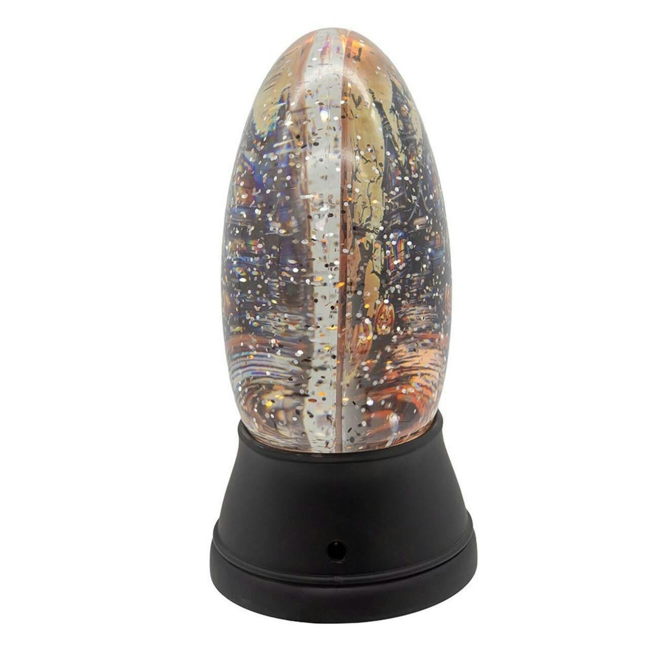 Kurt Adler 6.5-Inch Battery Operated USB Halloween LED Lighted Village Scene Water Lantern.