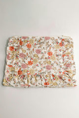 Midsummer Vine Timeless Floral Ruffle Zipper Pouch
