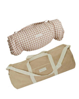 BLOOMERE  Nap Mat Set (Brown Gingham Beige Bag)