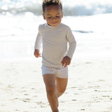 boys dove grey gingham brief