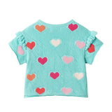 Girls Heart Crochet Set | Aqua Hearts