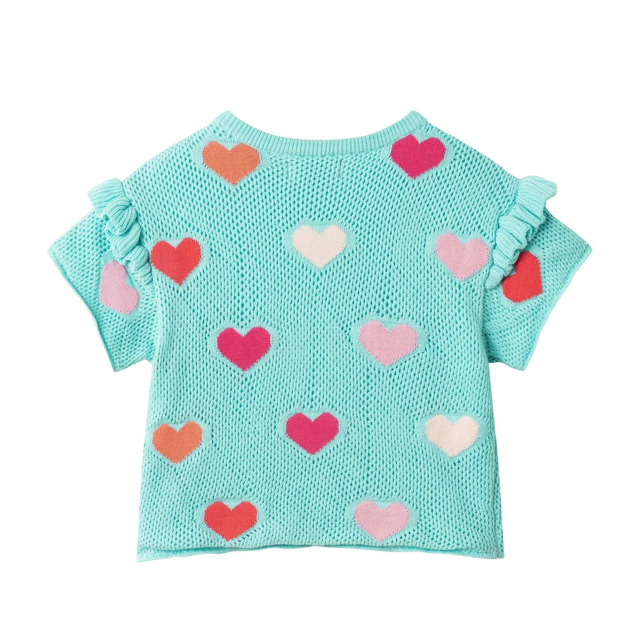 Girls Heart Crochet Set | Aqua Hearts