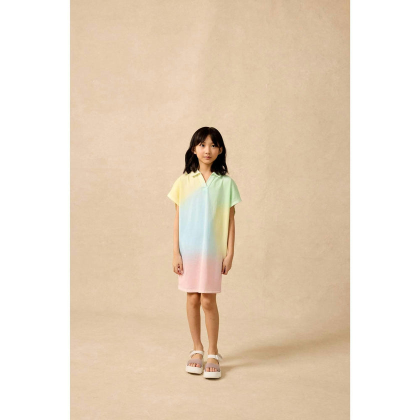 Organic Tunic Dress in Rainbow Sherbet