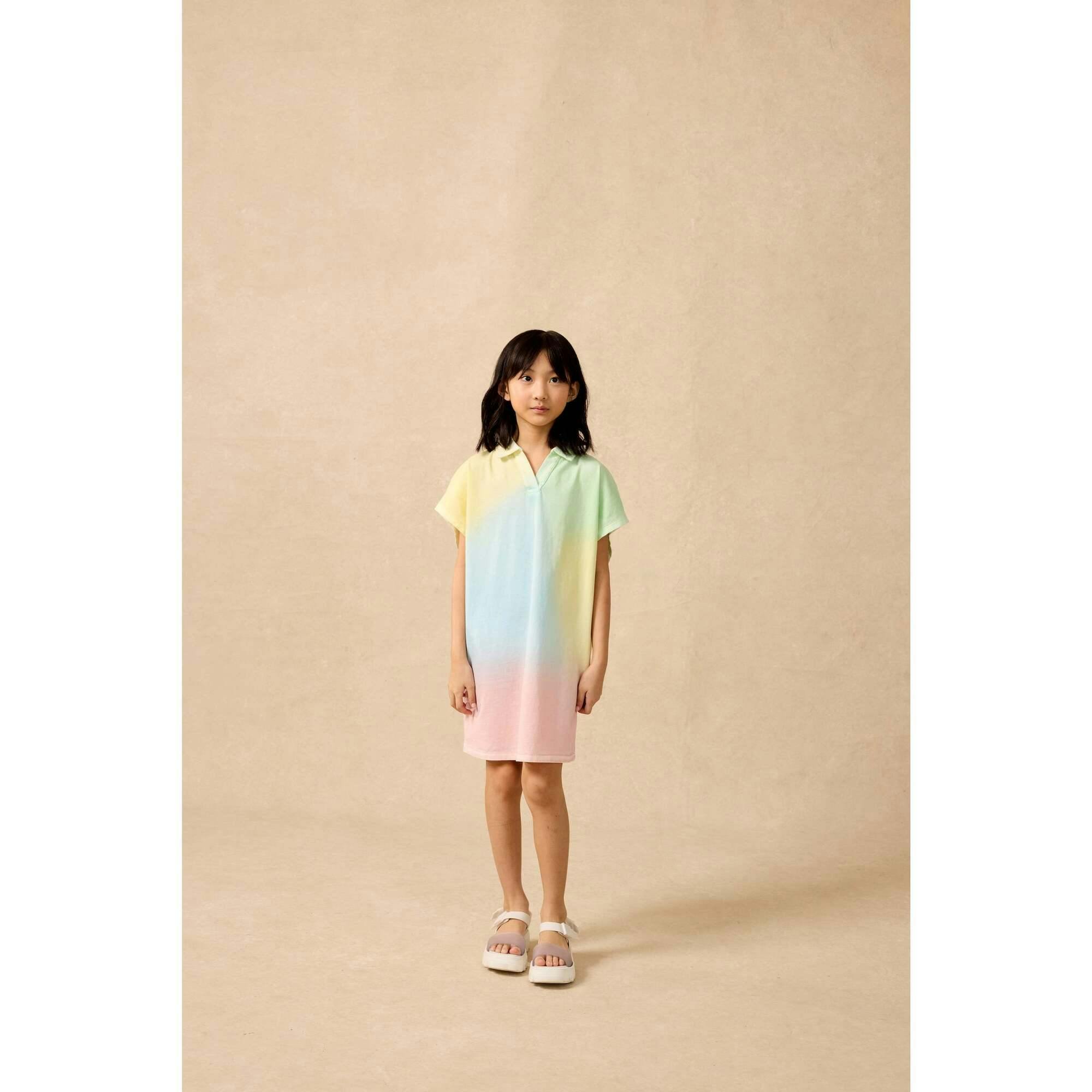Organic Tunic Dress in Rainbow Sherbet