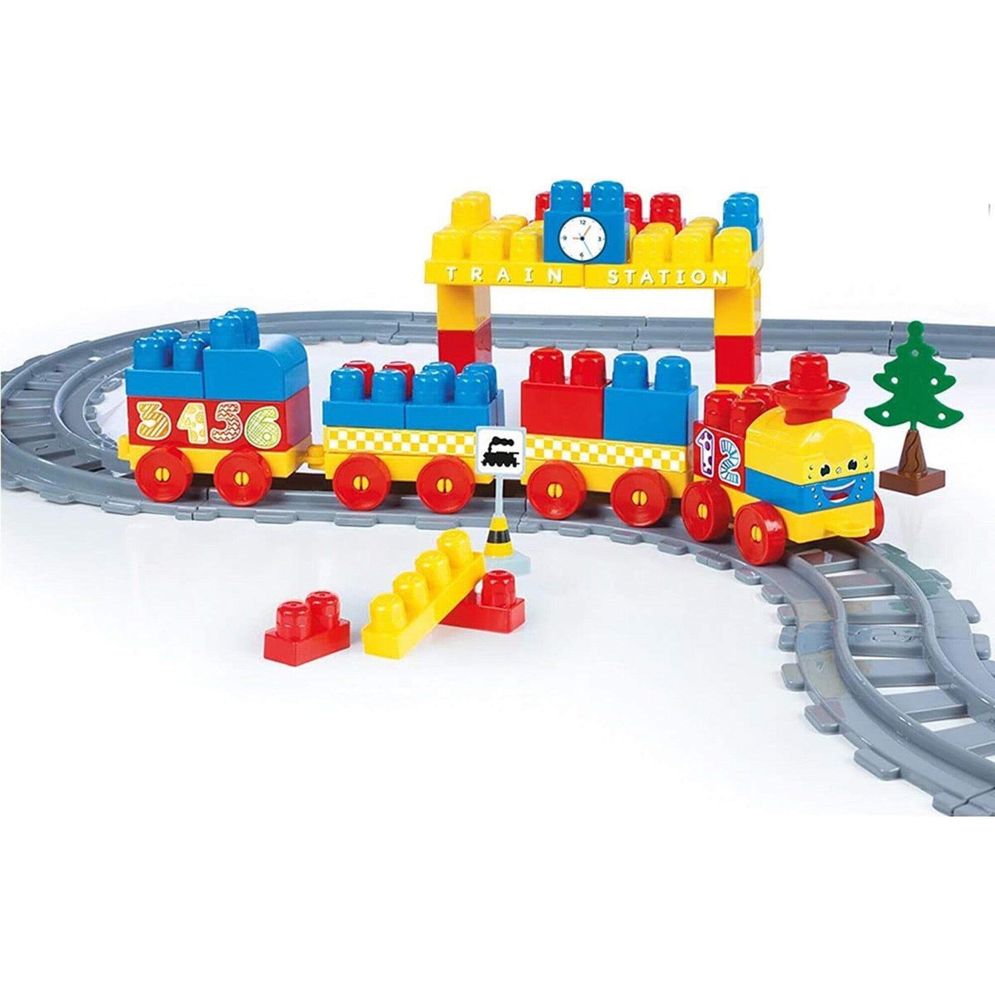 Dolu: Train Set - 89 Pcs - Blocks Assembly Station & Tracks